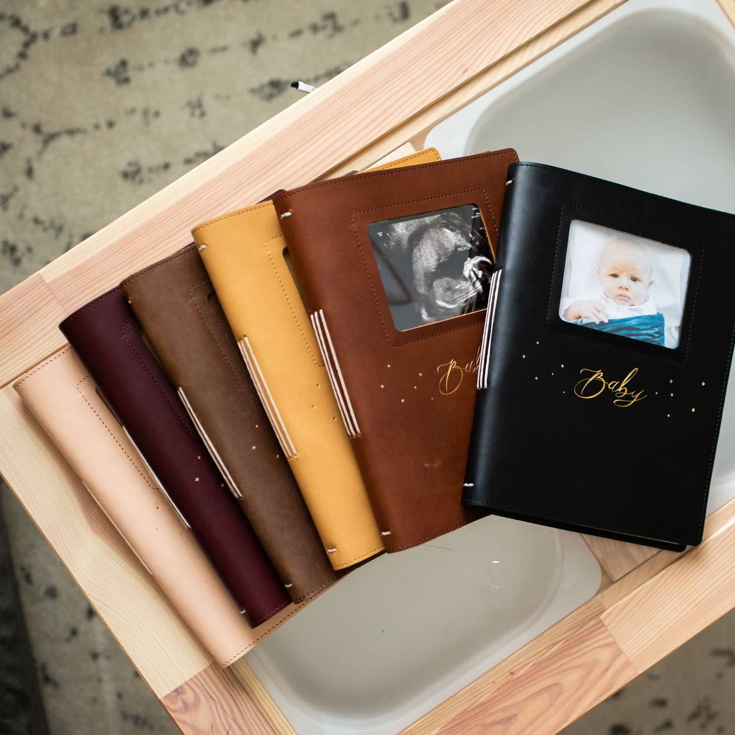 Pregnancy and Baby's First Five Years Leather Journal