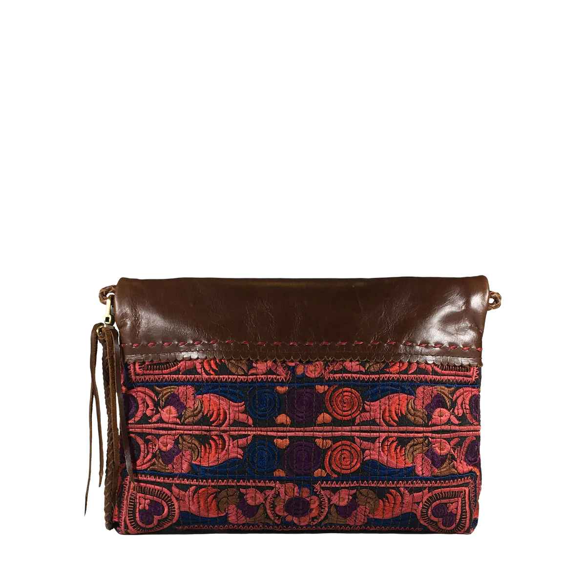 Phoenix “Raven” Artisan Leather Bag in Fire
