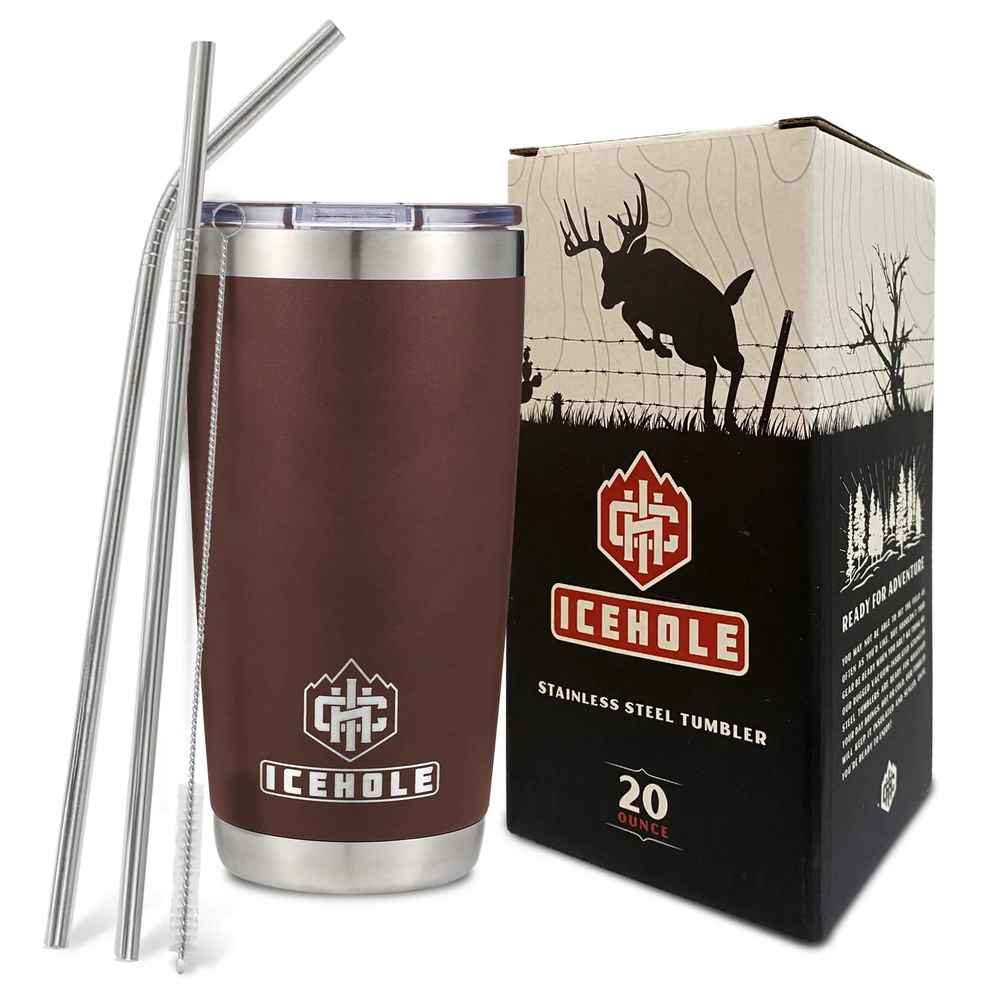 20 oz Tumbler & 3 Straw Package