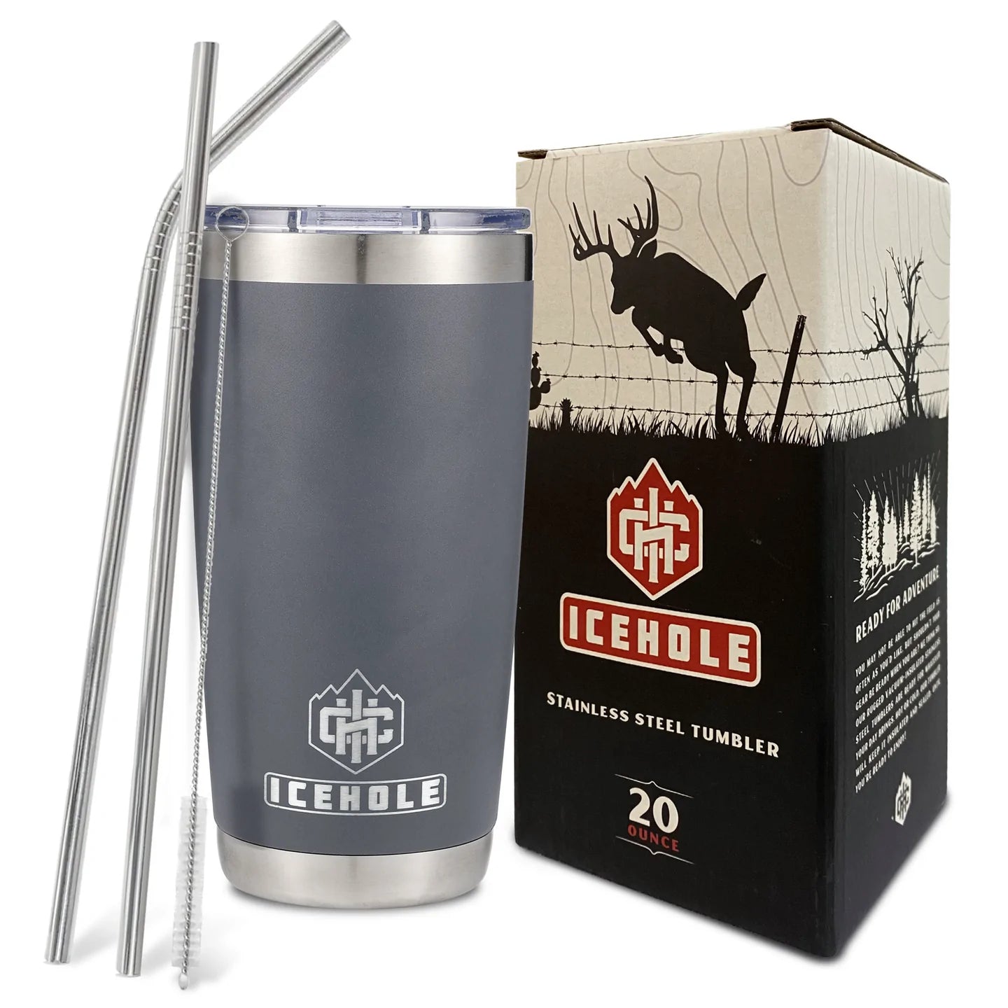 20 oz Tumbler & 3 Straw Package