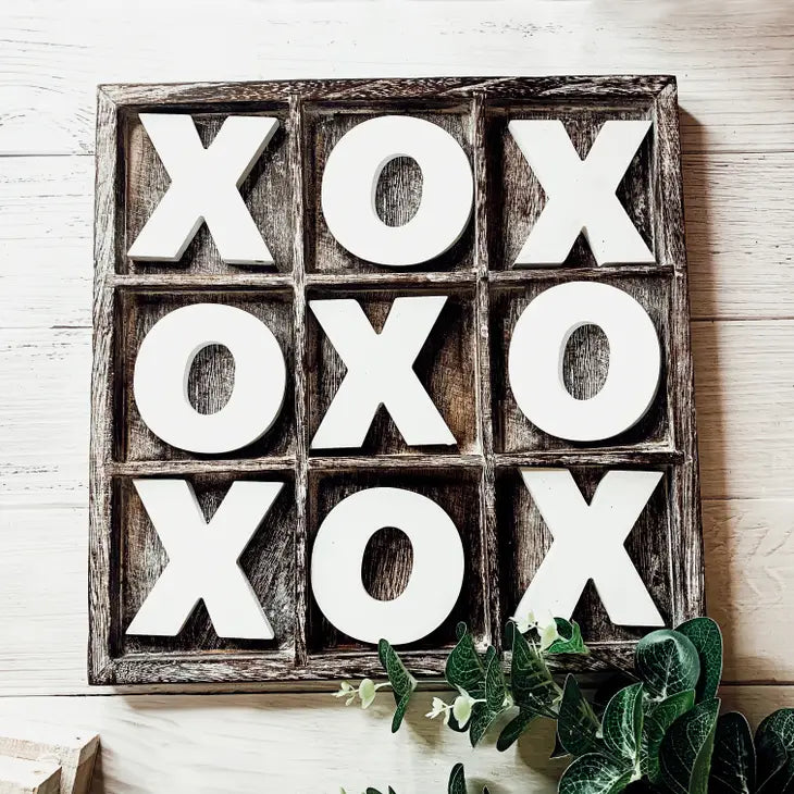 Wooden Tic Tac Toe Tabletop Game