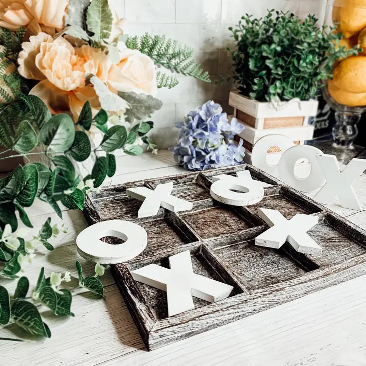 Wooden Tic Tac Toe Tabletop Game