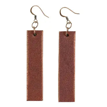 Leather Bar Earrings