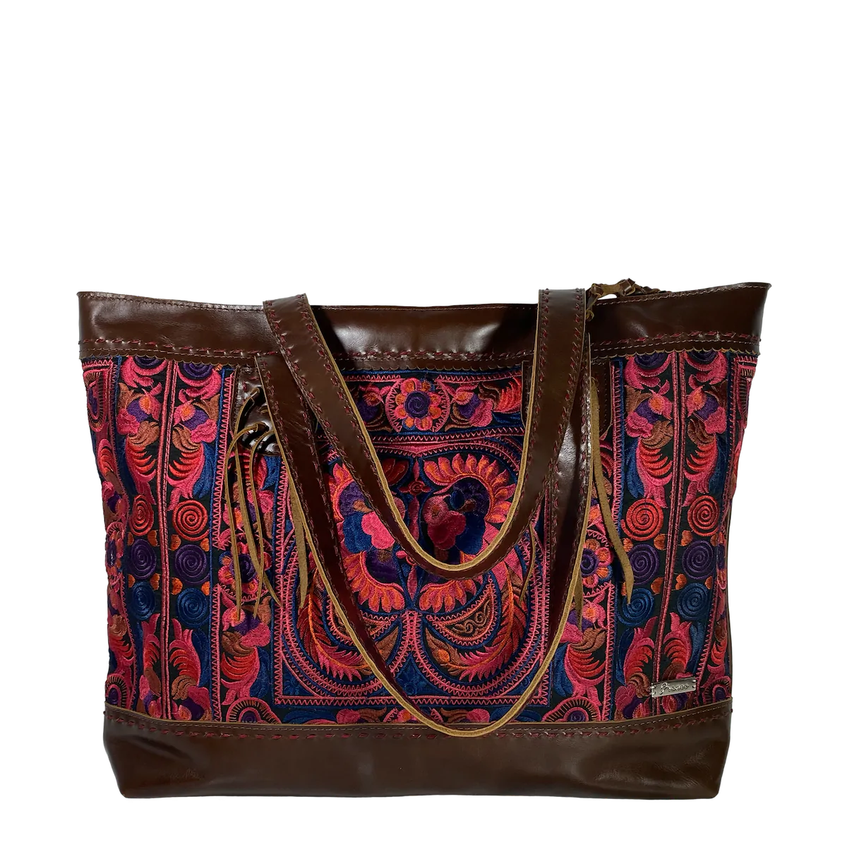 Phoenix “Sierra” Leather Tote Bag in Fire