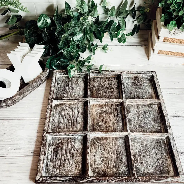 Wooden Tic Tac Toe Tabletop Game