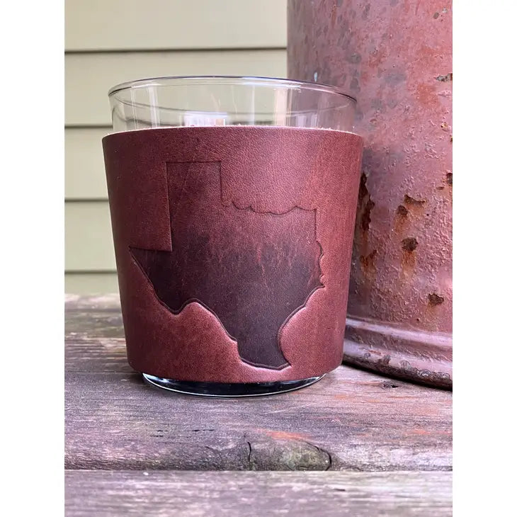 Leather Wrapped Whiskey Glass
