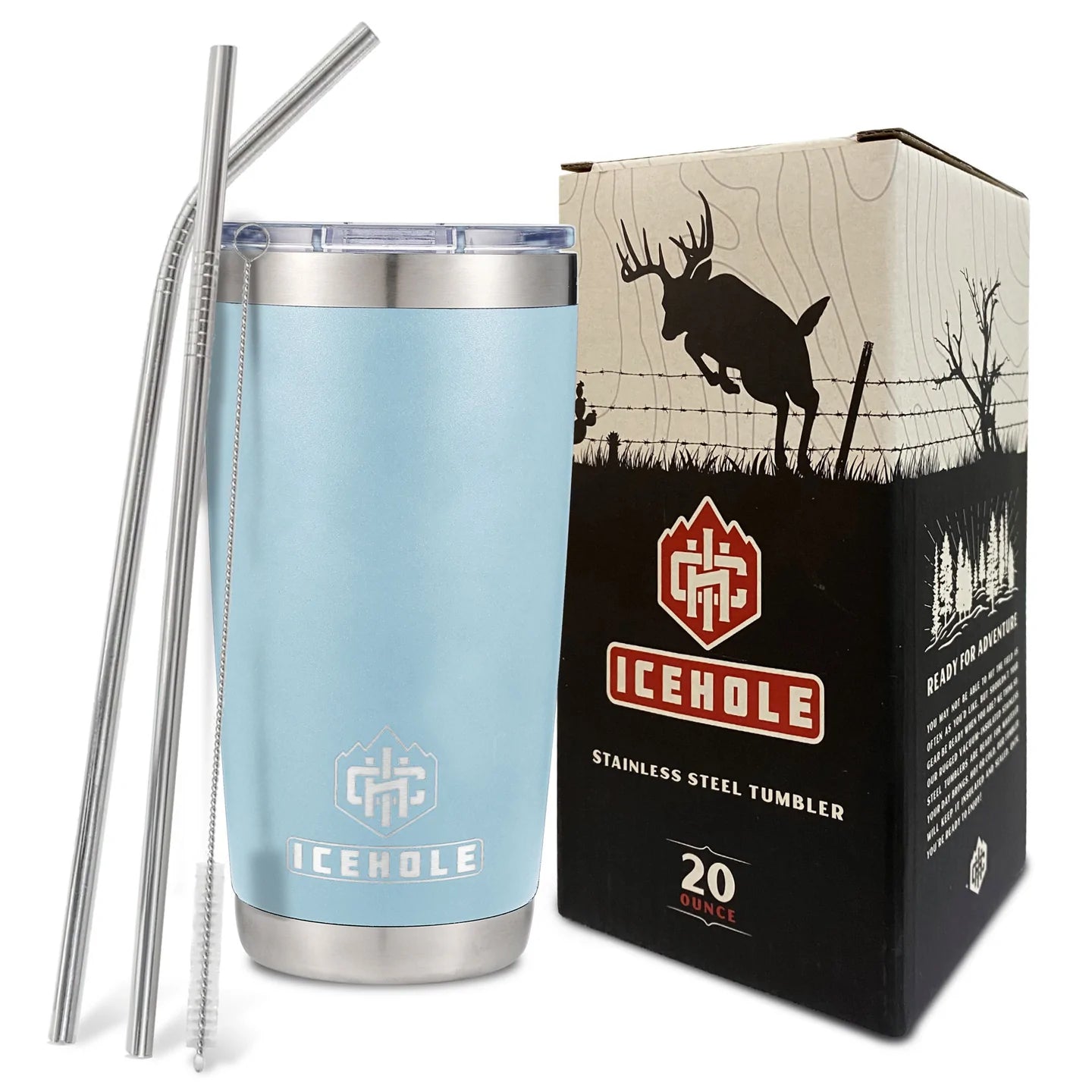 20 oz Tumbler & 3 Straw Package