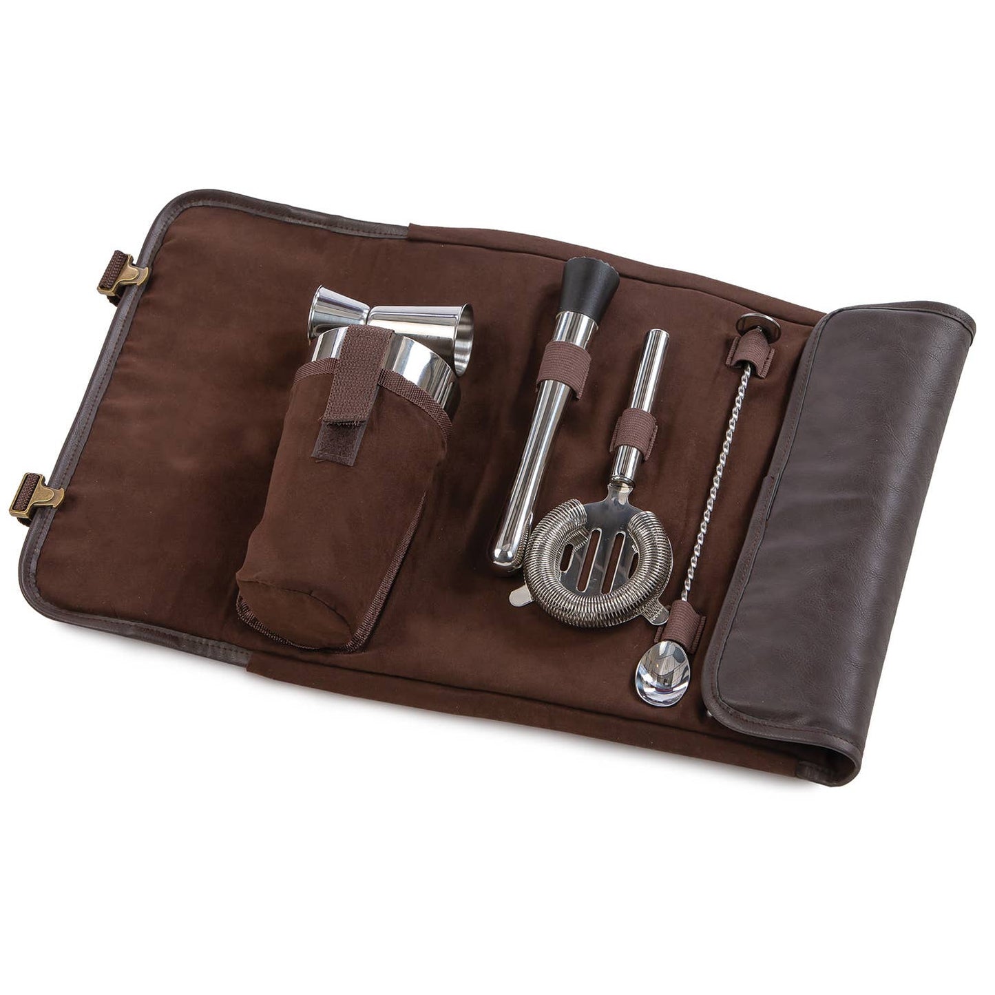 Cocktail Travel Bar Bag Roll Up Kit