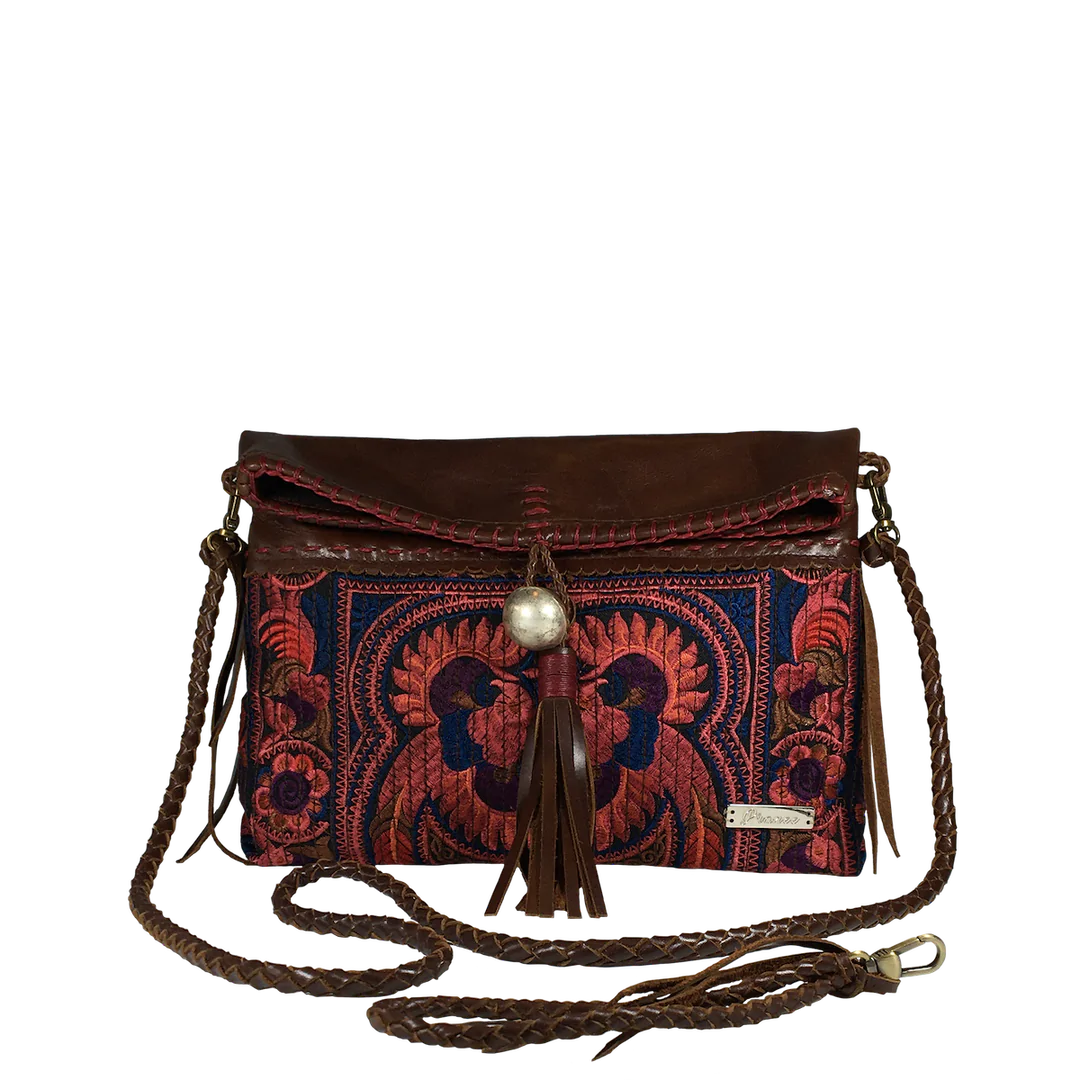 Phoenix “Raven” Artisan Leather Bag in Fire