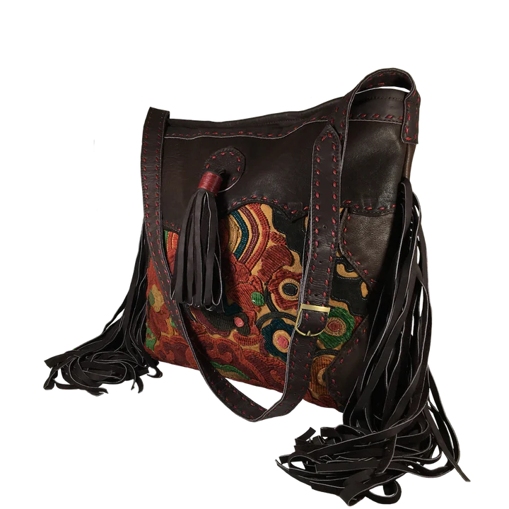 Brooklyn "Cameron" Tea Stained Leather Bag