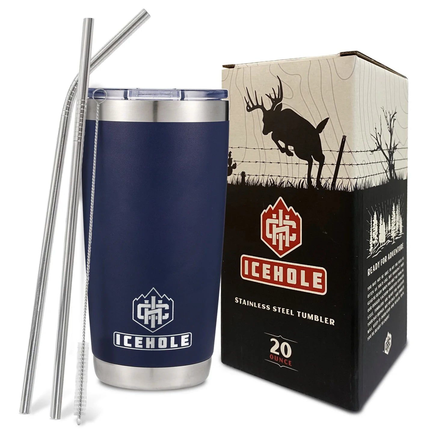 20 oz Tumbler & 3 Straw Package