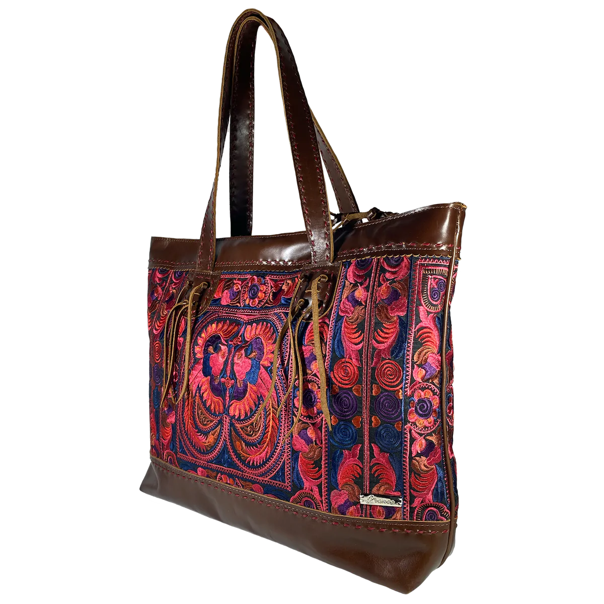 Phoenix “Sierra” Leather Tote Bag in Fire