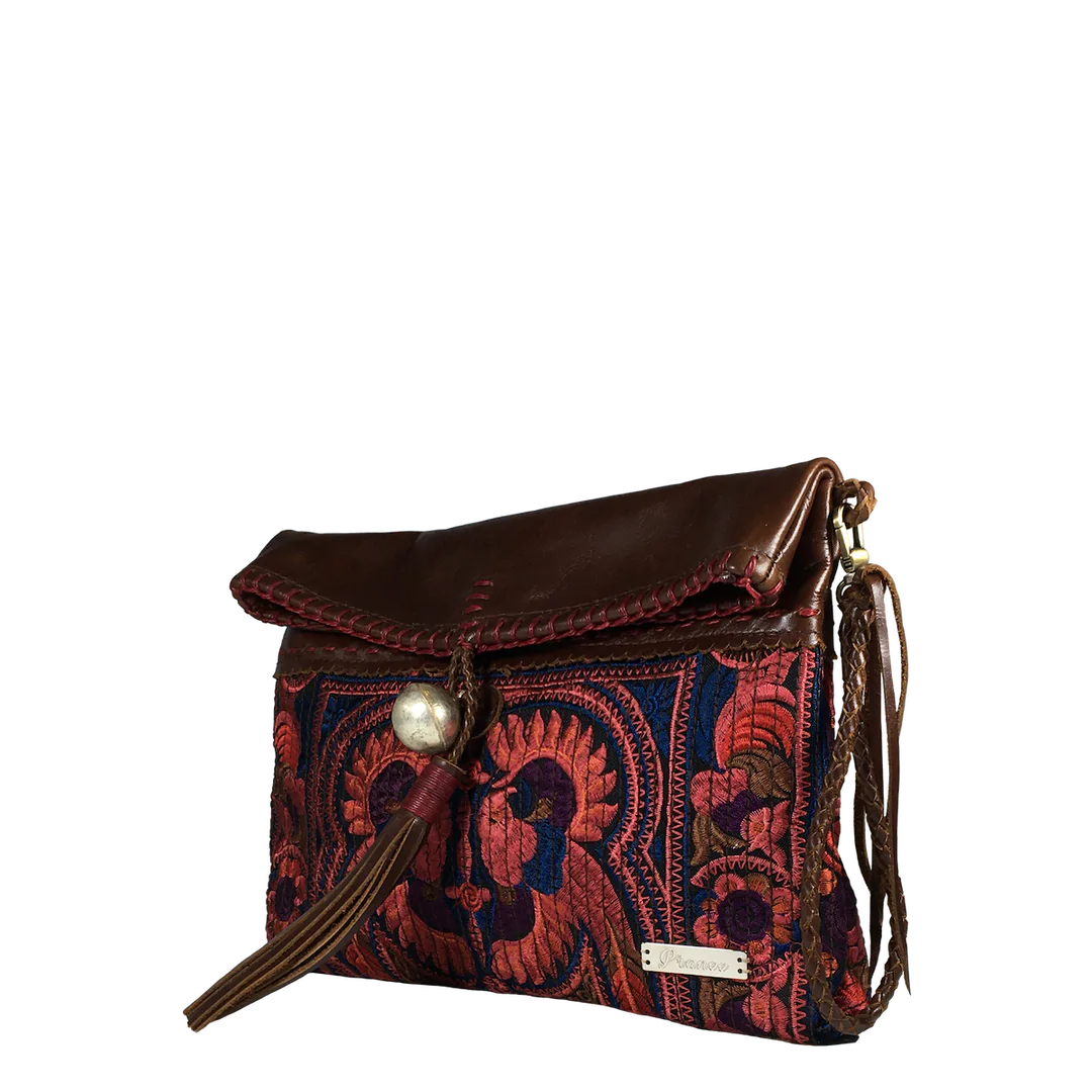 Phoenix “Raven” Artisan Leather Bag in Fire