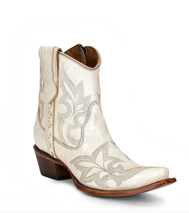 Corral LD Pearl Embroidery & Zipper Ankle