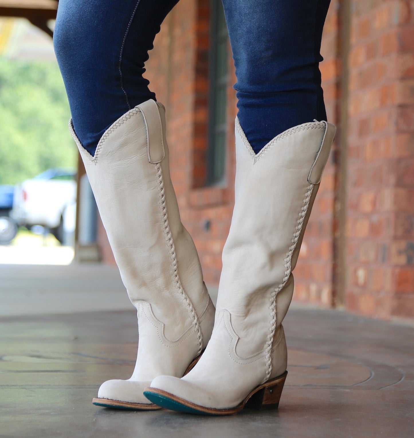 Lane Plain Jane Tall Boot in Ceramic Crackle
