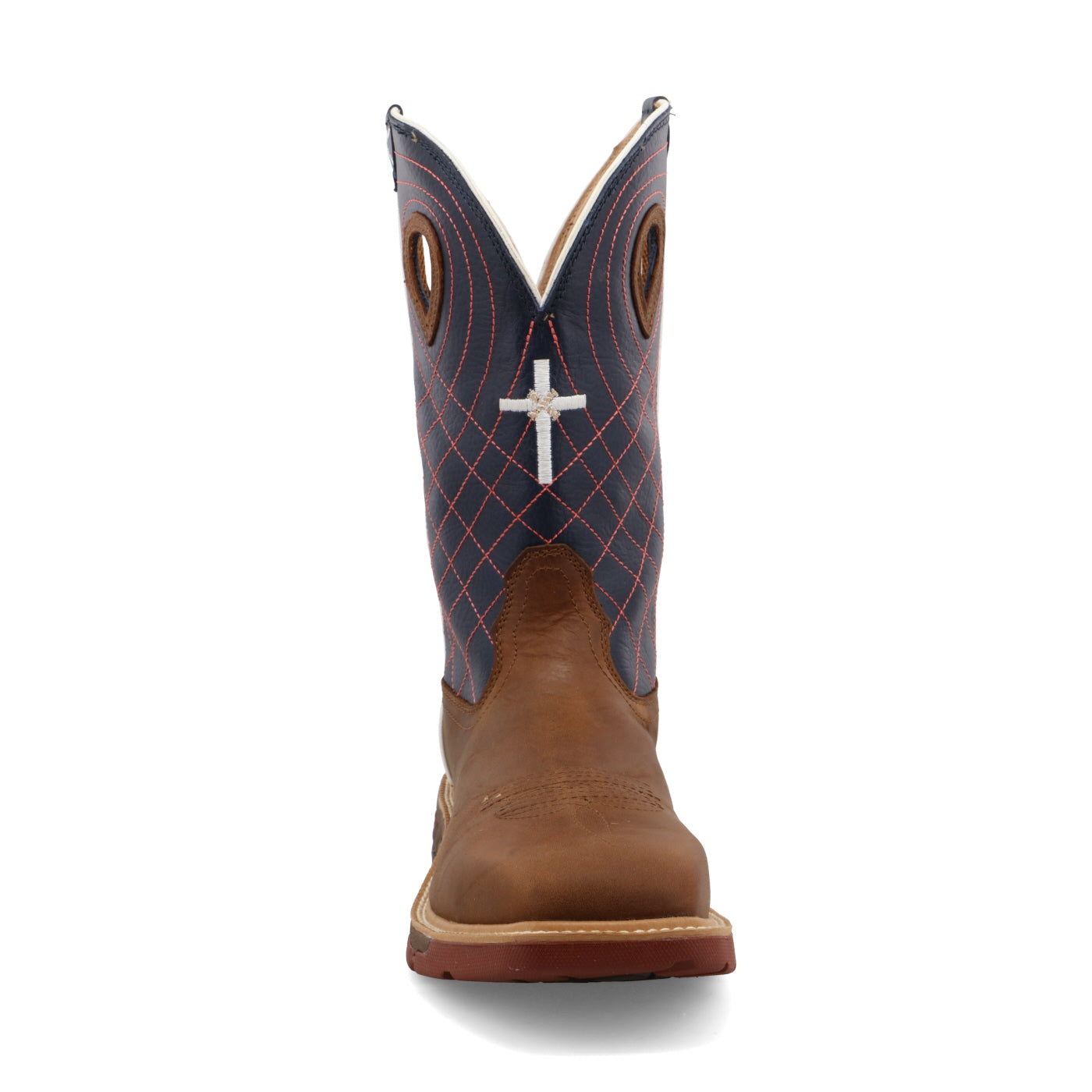 Twisted X Alloy Toe Western Work Boot - Mocha & Navy