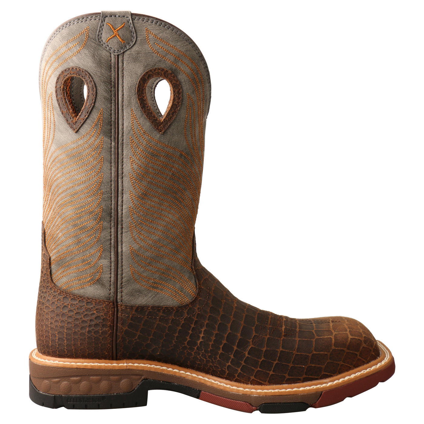 Twisted X Western Work Boot Brown & Grey