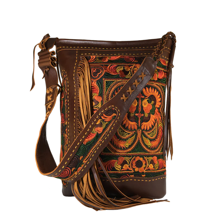 Phoenix "Ashland" Artisan Leather Tote Bag in Sunset