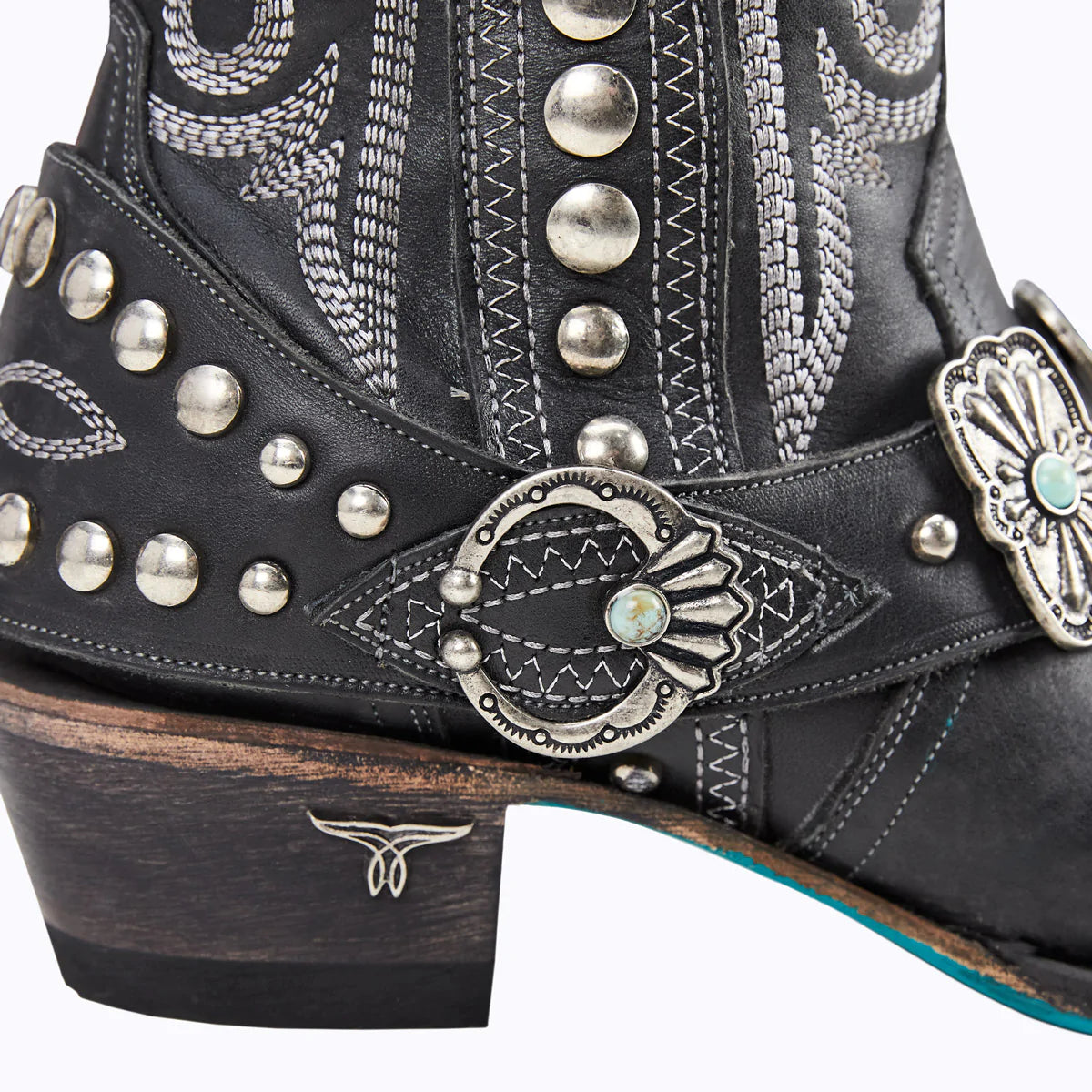 Lane Silver Mesa Bootie Jet Black