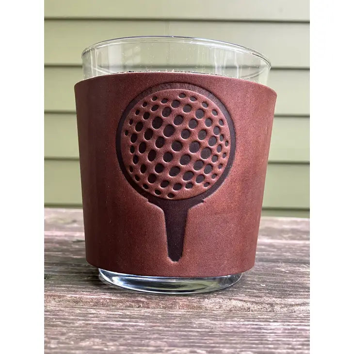 Leather Wrapped Whiskey Glass