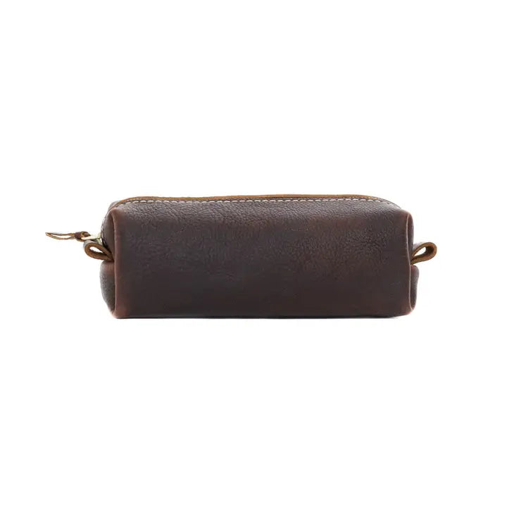 Leather Toiletry Bag - Cognac