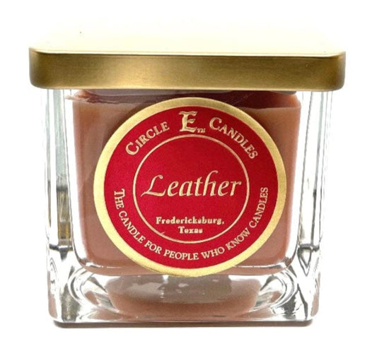 Circle E Leather Candle