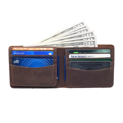RFID Leather Wallet w/ ID Flap