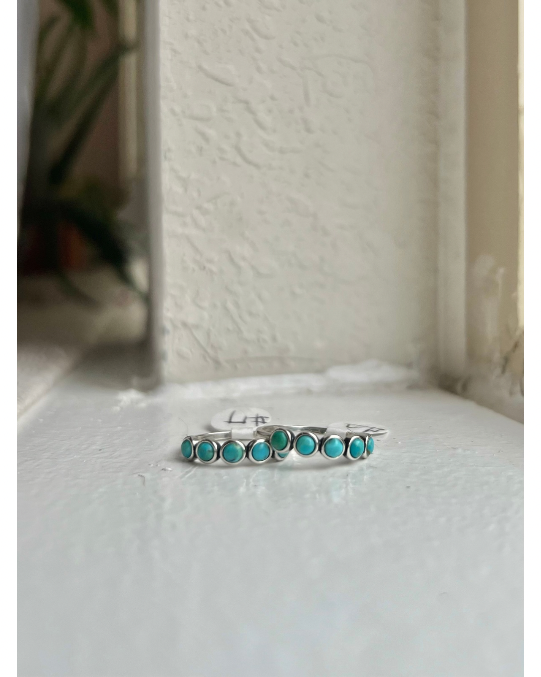 5 Stone Turquoise Band Handmade Ring