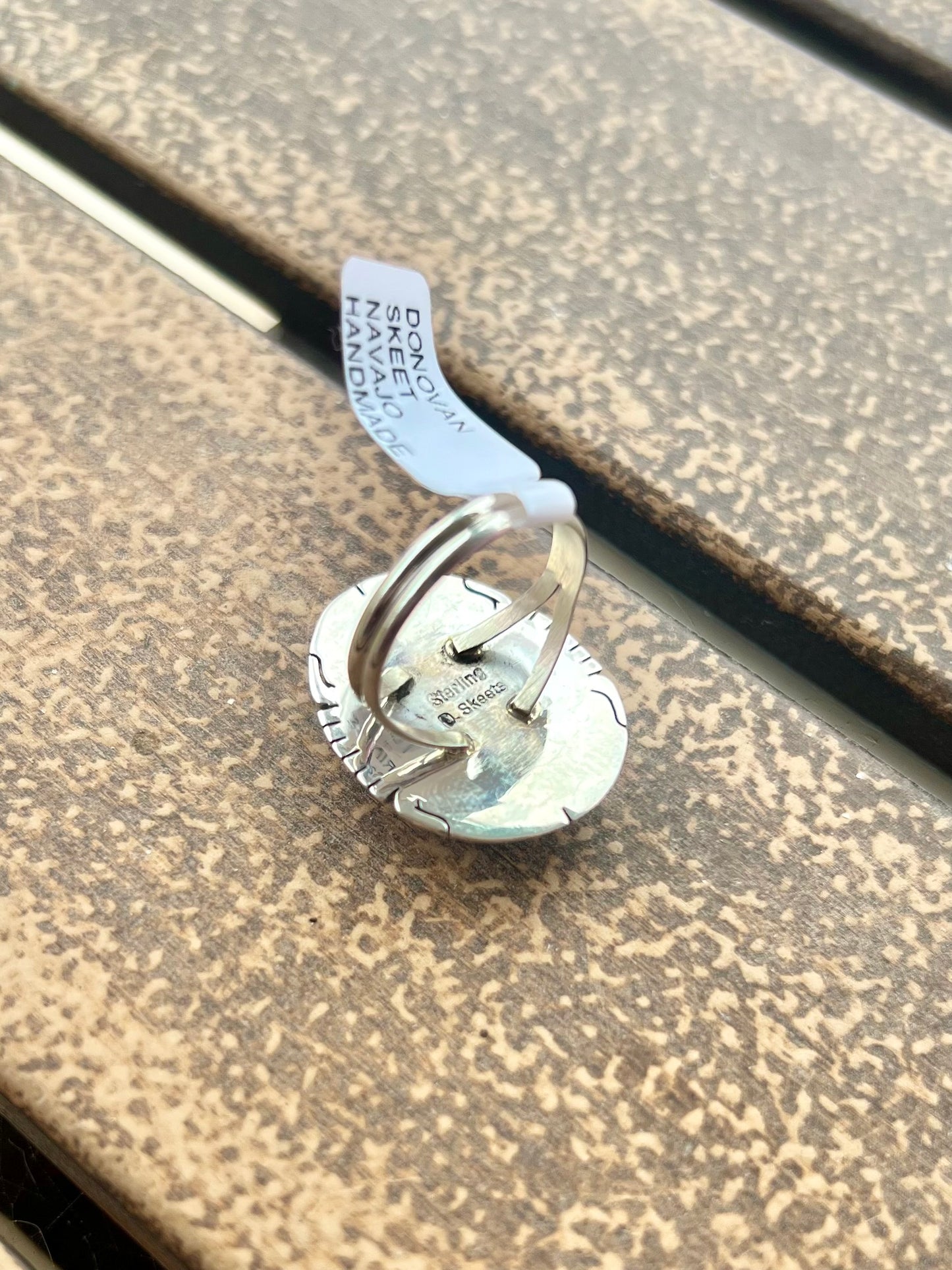 Donovan Skeet Navajo Kingman Turquoise Ring - Size 7