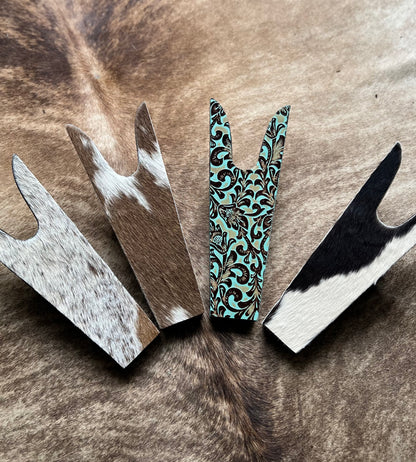 Cowhide/Tooled Leather Boot Jacks