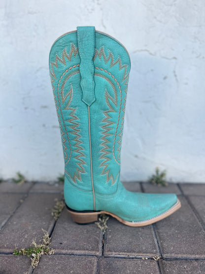Circle G Bright Turquoise Embroidery Boot