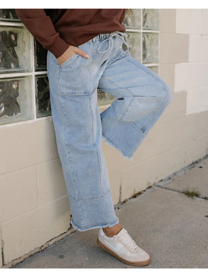 Beau Blue Wide Leg Jeans