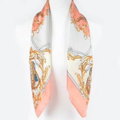 Pink Multi Print Silky Bandana