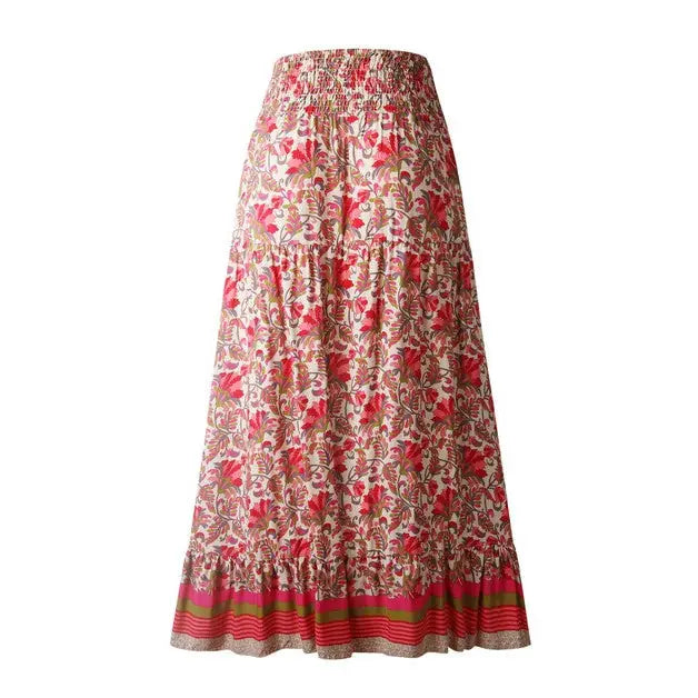 Floral Hi-Lo Maxi Skirt