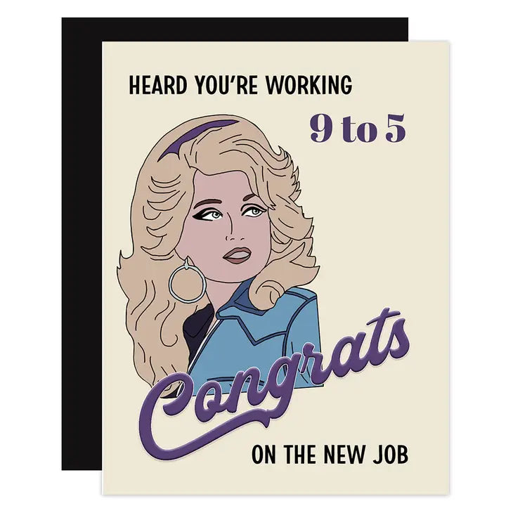 Dolly 9 To 5 New Job Greeting Card