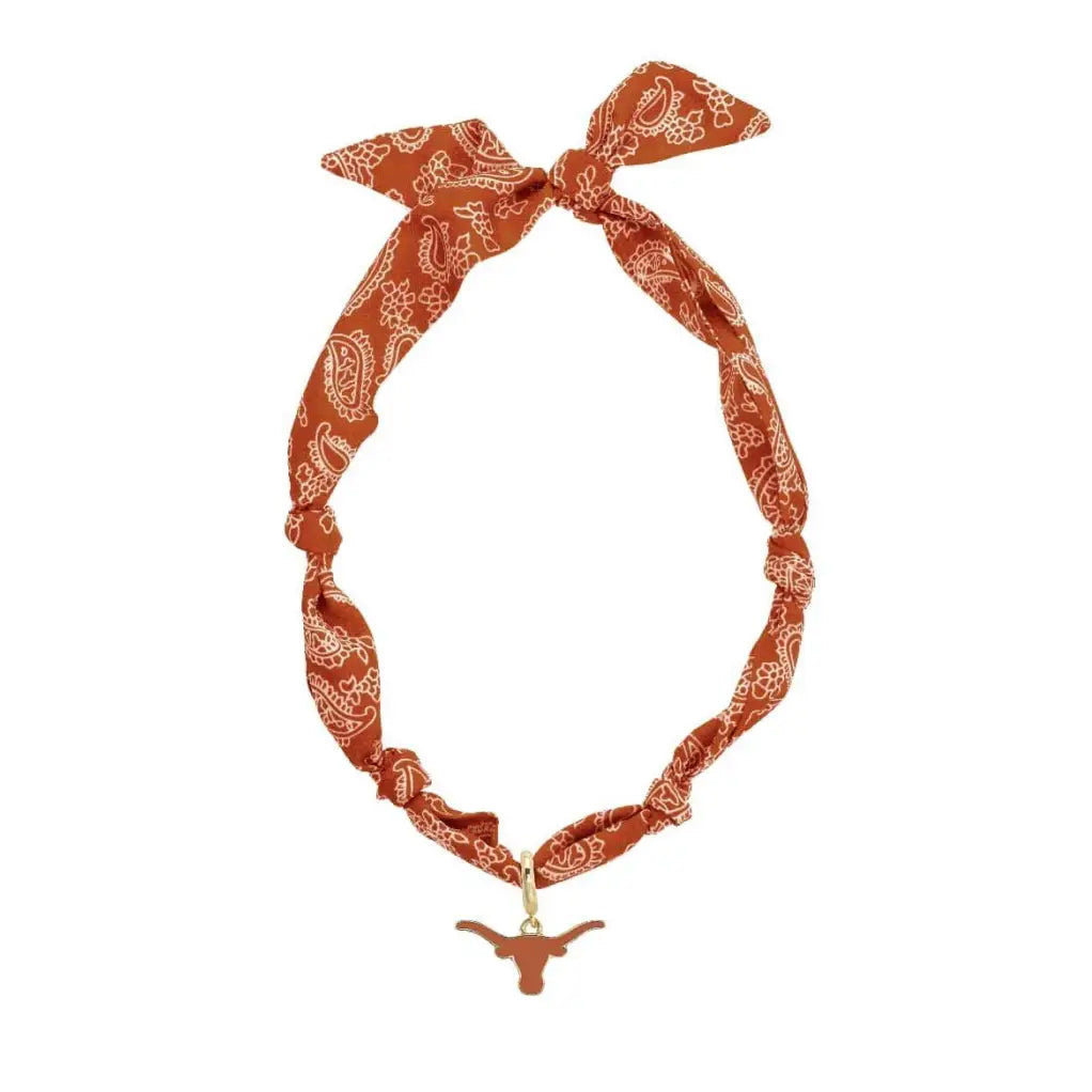Texas Longhorns Charm Bandana Necklace