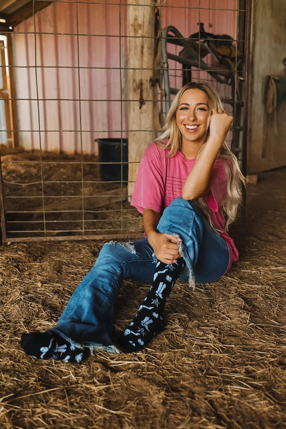 Lucky Chuck Get Western Boot Socks
