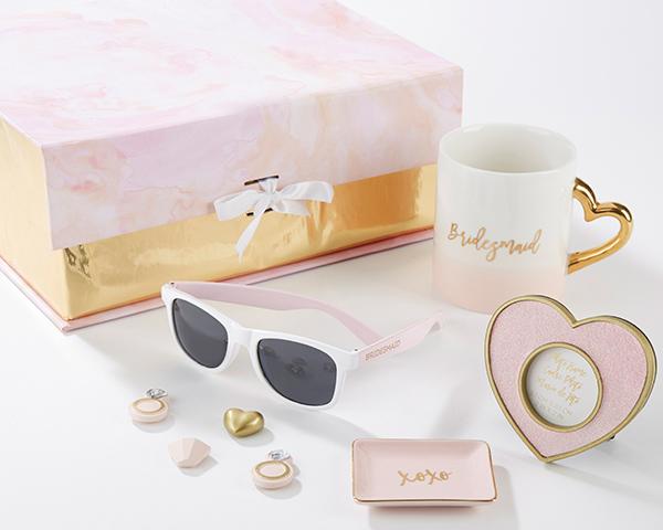 Pink & Gold Will You Be My Bridesmaid Kit Gift Box