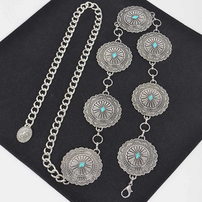 Light Weight Metal Chain Concho Belt