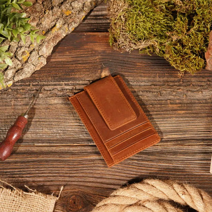 Leather Wallet w/ Magnetic Clip