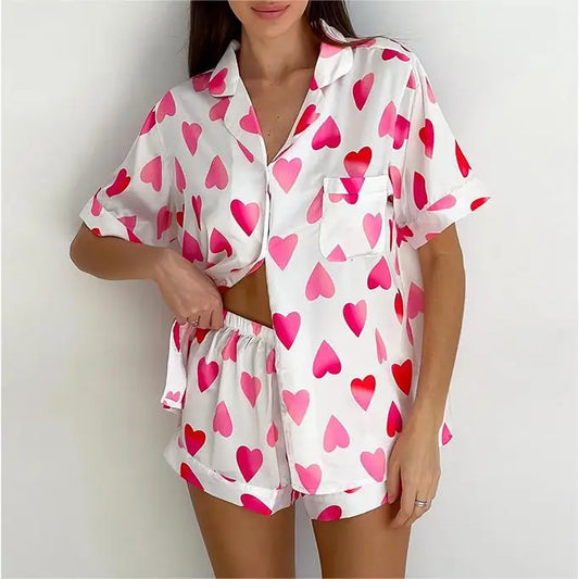 Valentine's Day Pajama Shorts Lounge Set