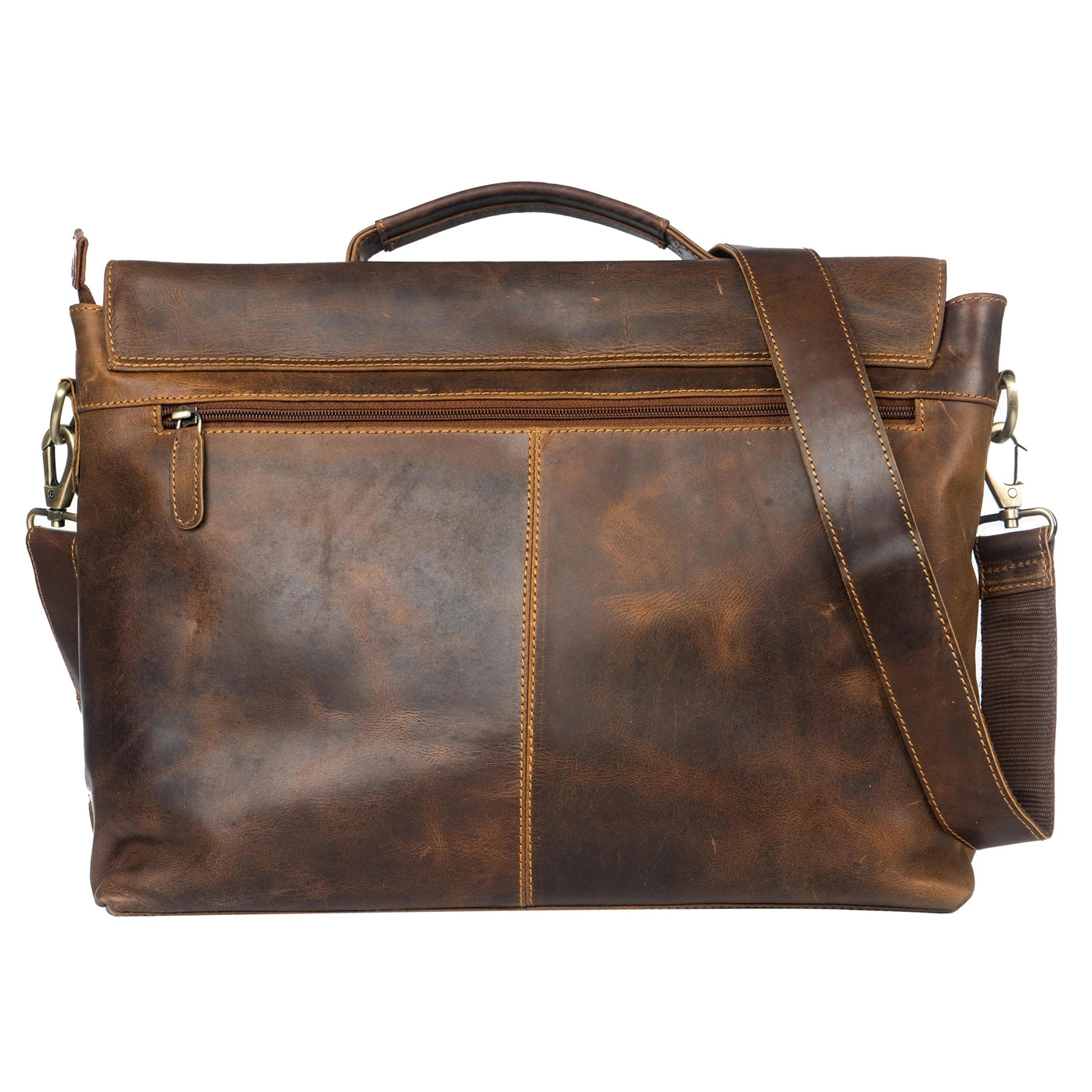Portland Leather Laptop Bag - Sandal