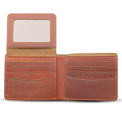 RFID Leather Wallet w/ ID Flap