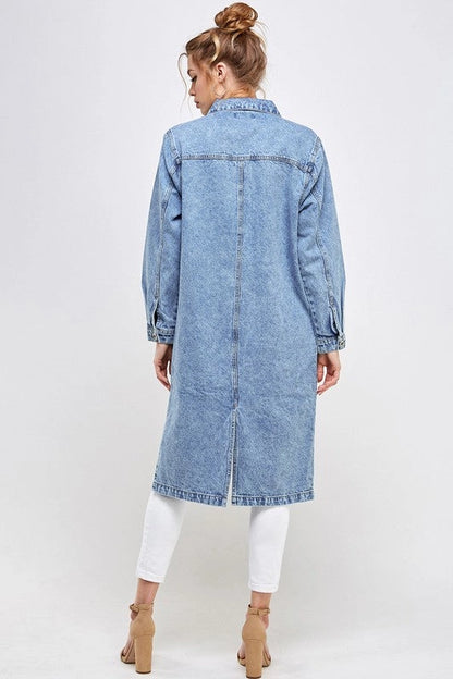 Light Blue Duster Denim Jacket