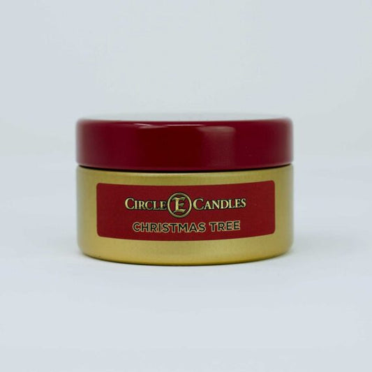 Circle E Travel Tin Christmas Tree Candle
