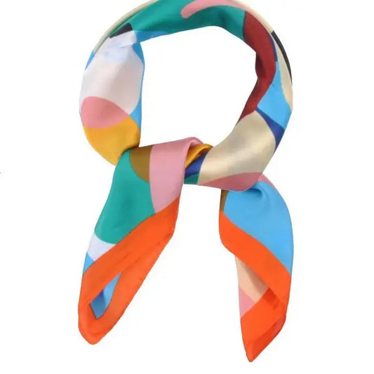 Floral Print Abstract Silky Scarf