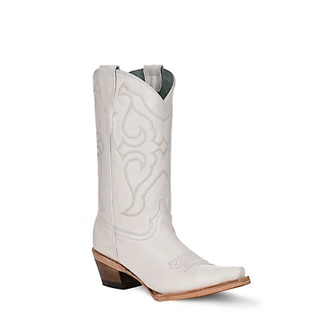 Corral Teen White Embroidered Boot