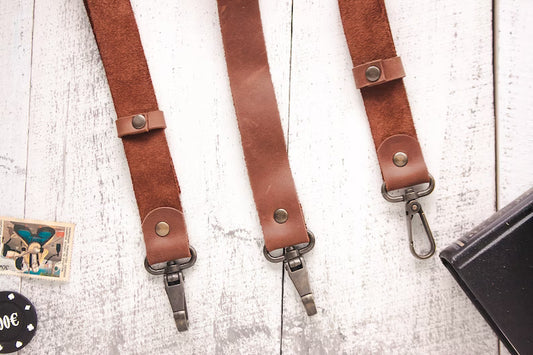 Kid's Leather Suspenders 6mo-5yr