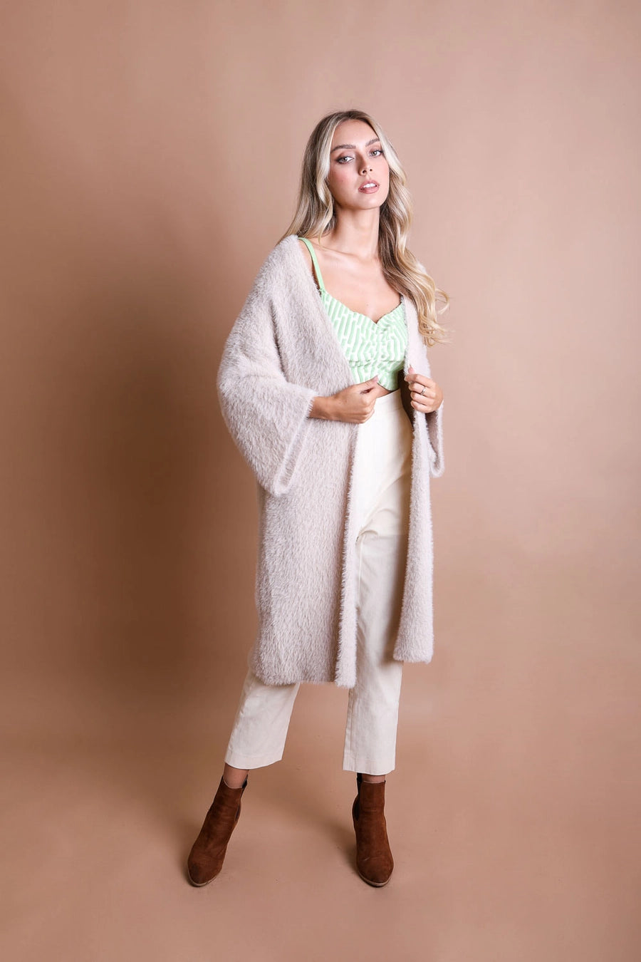 Luxe Faux Mohair Cardigan