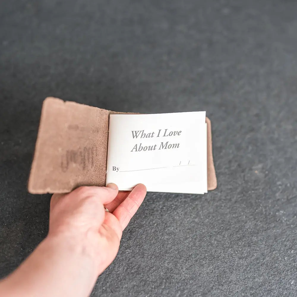 What I Love About Mom Leather Book